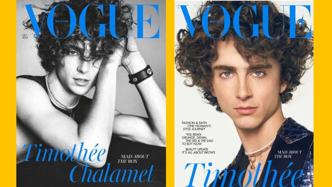 Timothée Chalamet en Une du Vogue britannique, une première pour un homme en solo