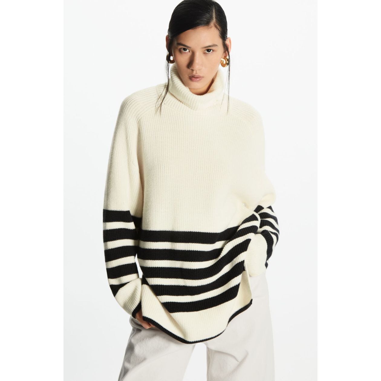 STRIPED ROLLNECK JUMPER