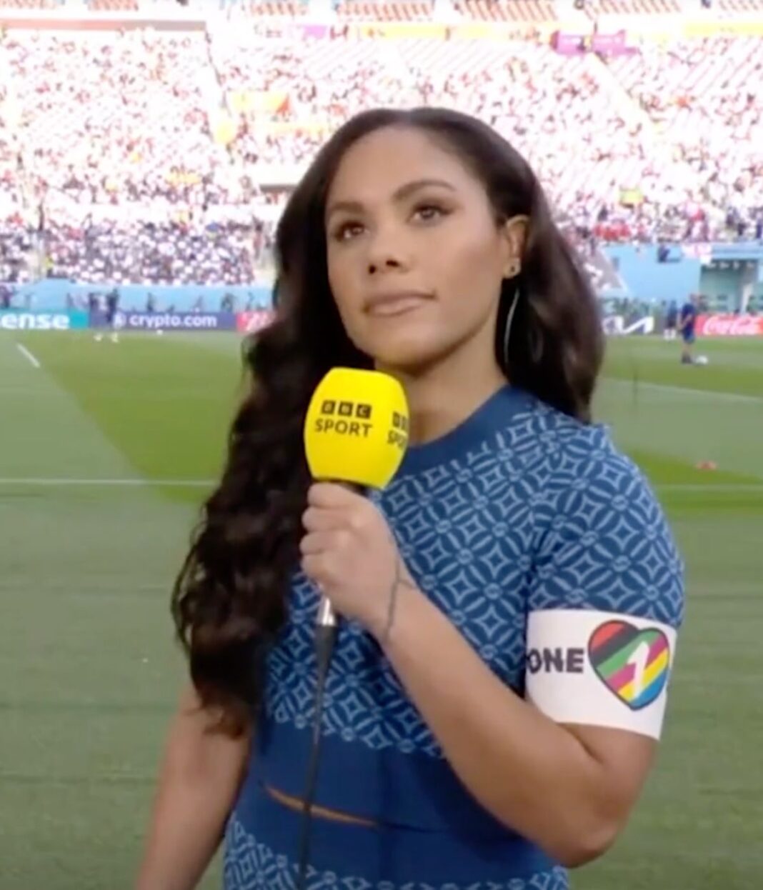 At the Denmark-Tunisia match, the former Danish prime minister wore a rainbow suit At the Denmark-Tunisia match, the former Danish prime minister wore a rainbow suit