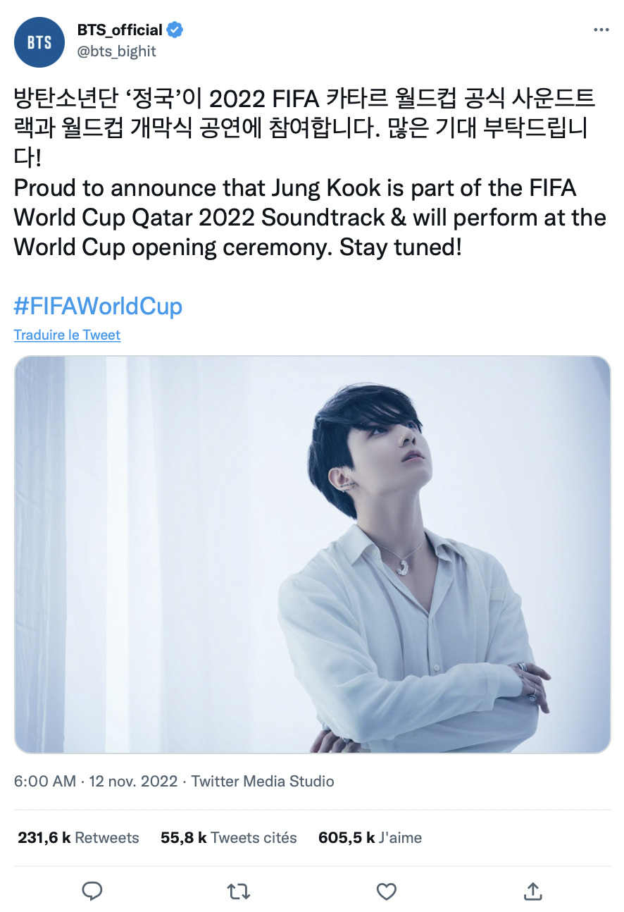 jung kook bts coupe du monde twitter