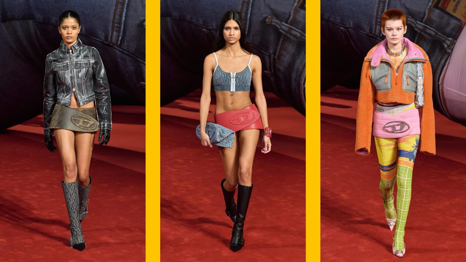 La ceinture en guise de jupe du défilé Diesel automne-hiver 2022-2023 La ceinture en guise de jupe du défilé Diesel automne-hiver 2022-2023