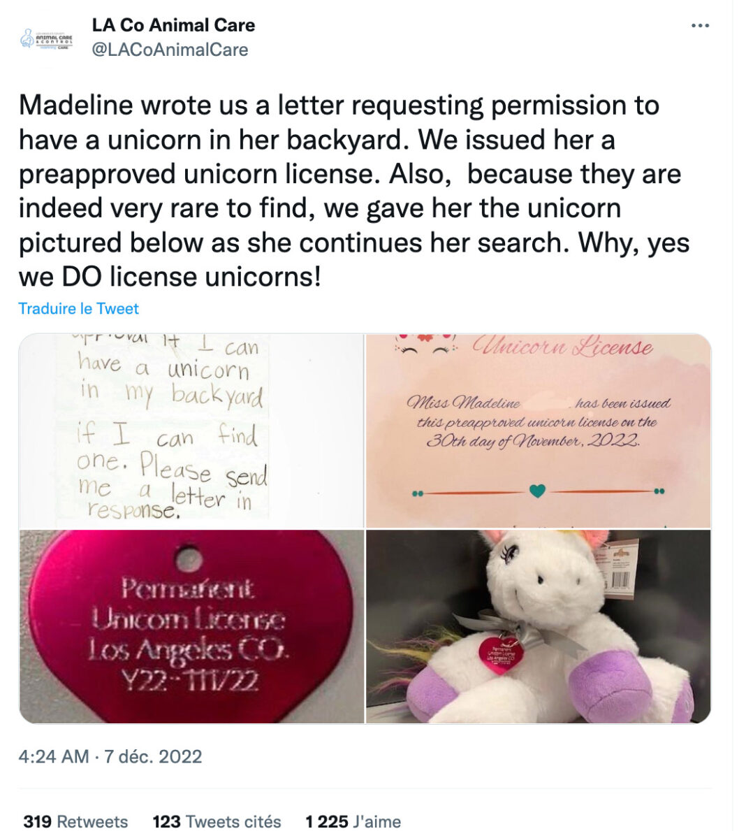 A child has received official permission to raise a unicorn A child has received official permission to raise a unicorn