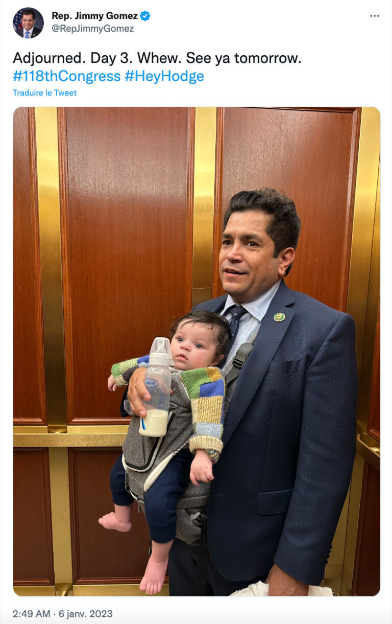 California Rep participates in historic vote, child in pouch California Rep participates in historic vote, child in pouch