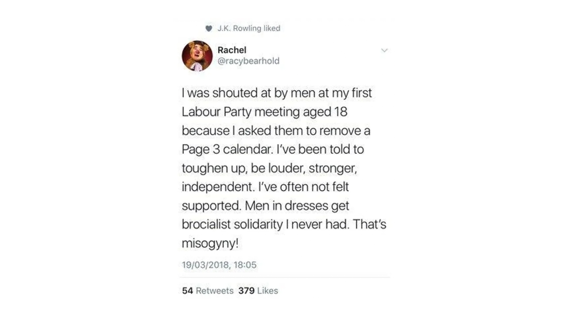 jk rowling tweet transphobe