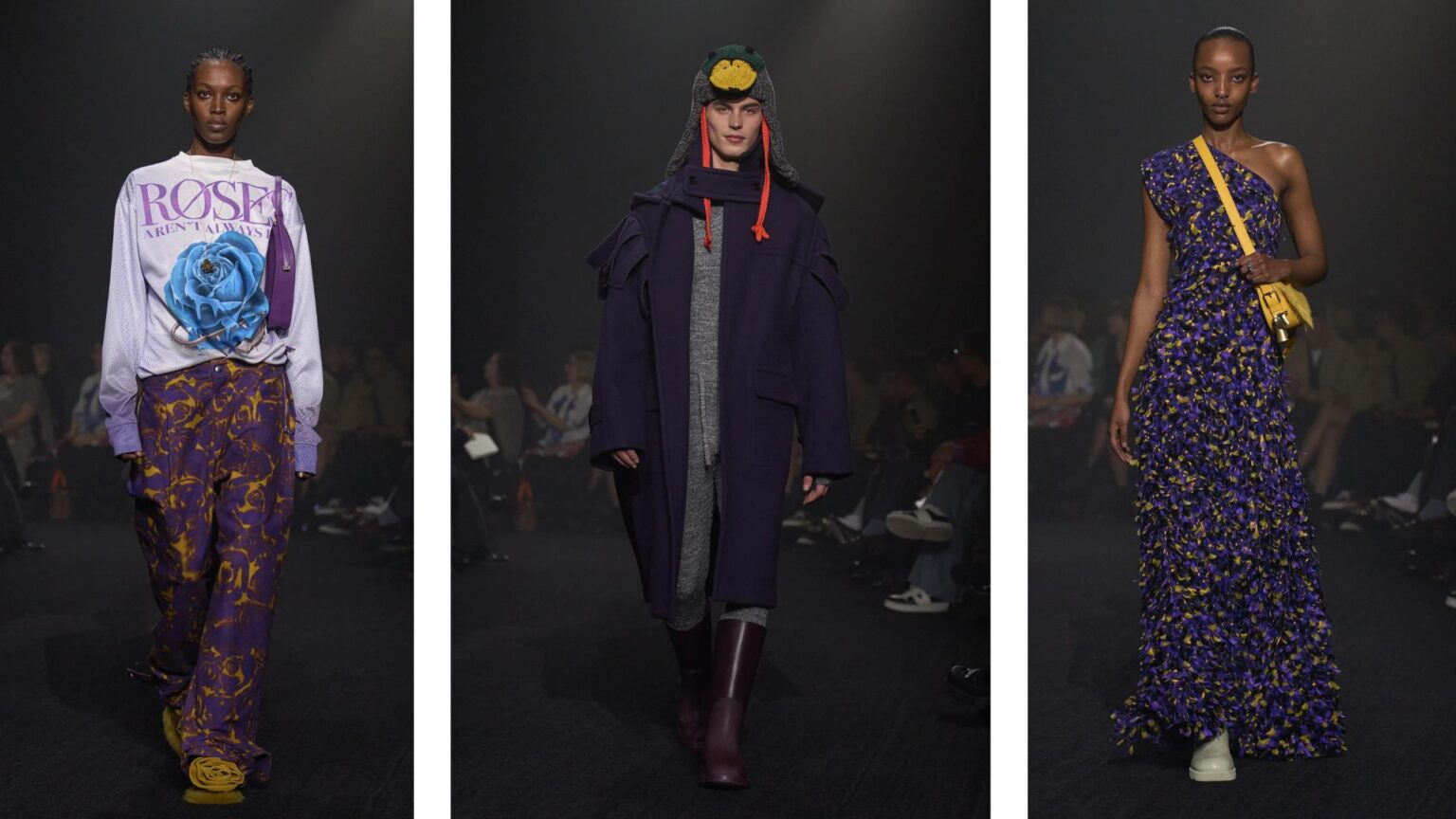 Blue roses and duck hats by Burberry by Daniel Lee Blue roses and duck hats by Burberry by Daniel Lee