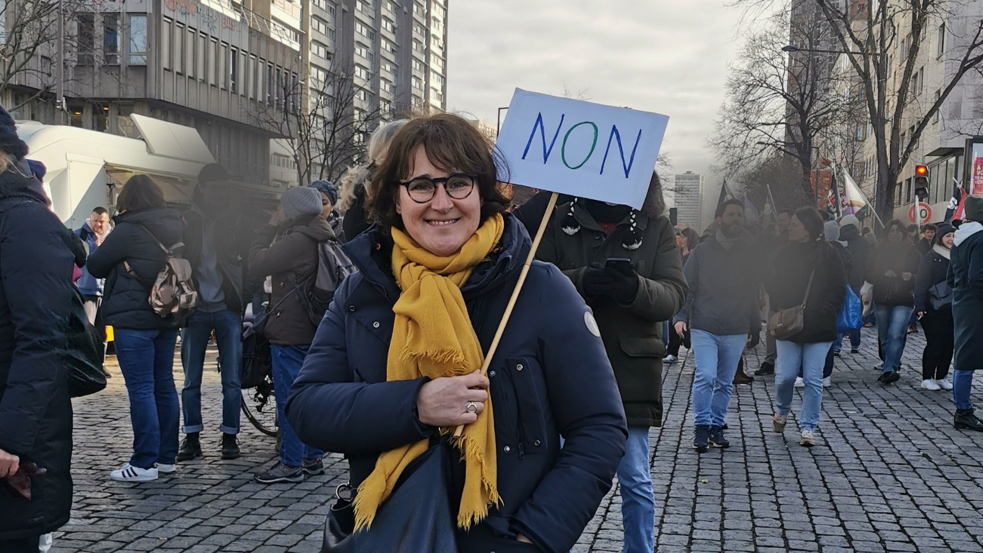 manifestantes contre la reforme des retraites