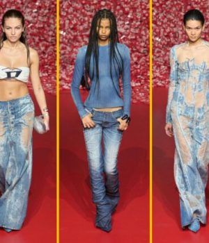 Orgies d'influences nineties, Y2K et survivalistes pour le défilé Diesel automne-hiver 2023-2024 par Glenn Martens // Source : Instagram de Diesel