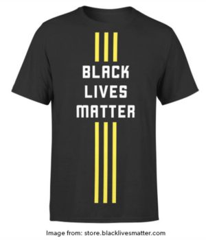 Adidas renonce à recourir à la justice contre Black Lives Matter au sujet du logo 3 bandes // Source : store.blacklivesmatter.com