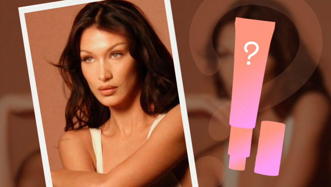 La mannequin Bella Hadid pose pour le fond de teint Beautiful Skin de Charlotte Tilbury. // Source : Charlotte Tilbury