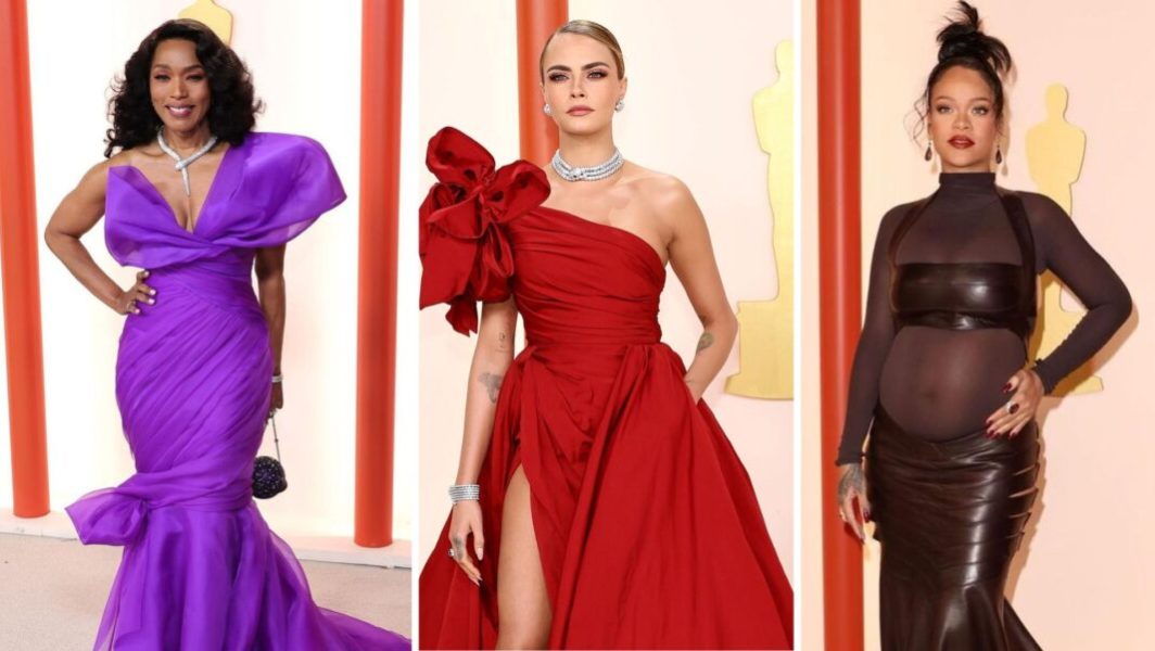 Angela Bassett, Cara Delevingne et Rihanna sur le tapis rouge des Oscars 2023 // Source : Capture d'écran Instagram