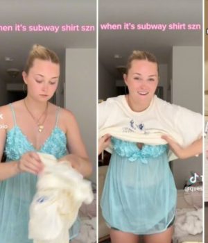 C'est quoi le subway shirt contre les frotteurs dans le métro // Source : Capture d'écran TikTok C'est quoi le subway shirt contre les frotteurs dans le métro // Source : Capture d'écran TikTok