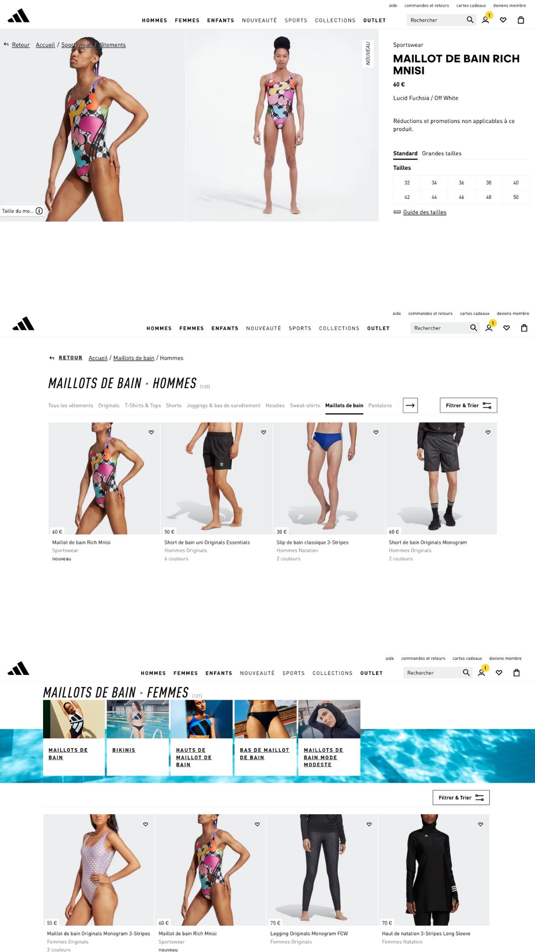 Sortie de cheap bain homme adidas