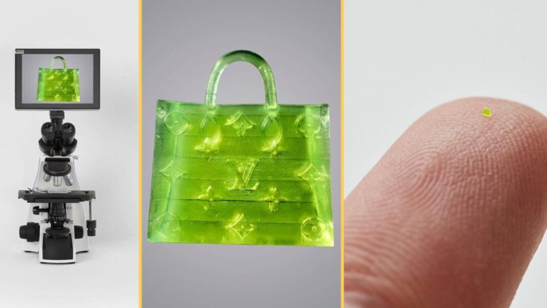 Cette reproduction microscopique d'un sac à main Louis Vuitton par le collectif MSCHF sera bientôt vendu aux enchères // Source : Capture d'écran Instagram MSCHF