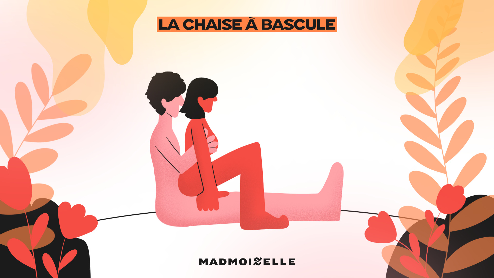 Position de la chaise à bascule // Illustration : Adèle Foehrenbacher / Madmoizelle