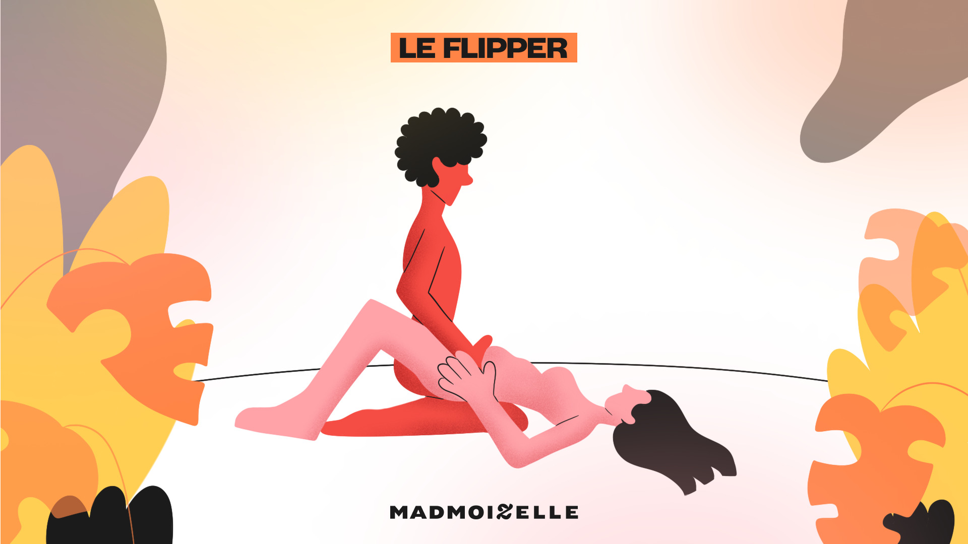La position du flipper // Illustration : Adèle Foehrenbacher / Madmoizelle