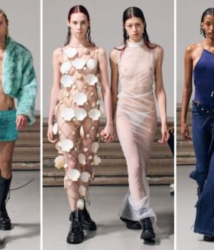 La collection Sirens de Jeanne Friot pour le printemps-été 2024, présentée au Palais de Tokyo en juin 2023 // Source : Capture d'écran Instagram de Jeanne Friot La collection Sirens de Jeanne Friot pour le printemps-été 2024, présentée au Palais de Tokyo en juin 2023 // Source : Capture d'écran Instagram de Jeanne Friot