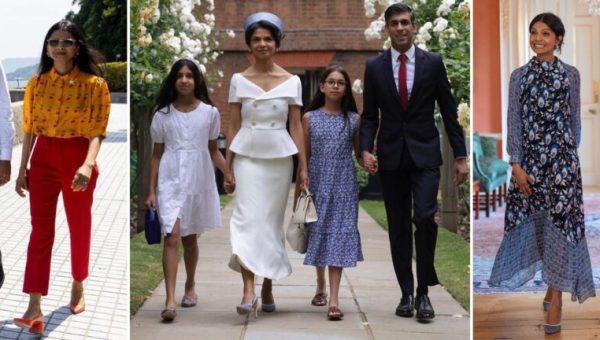 Au Royaume-Uni, Akshata Murty, épouse du Premier ministre Rishi Sunak, nommée femme la plus stylée du pays // Source : Captures d'écran Instagram