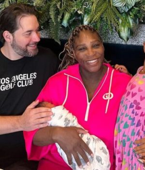 Le fondateur de Reddit Alexis Ohanian, son épouse la championne de tennis Serena Williams, leur fille Olympia et leur nouvelle-née Adira // Source : Capture d'écran Instagram