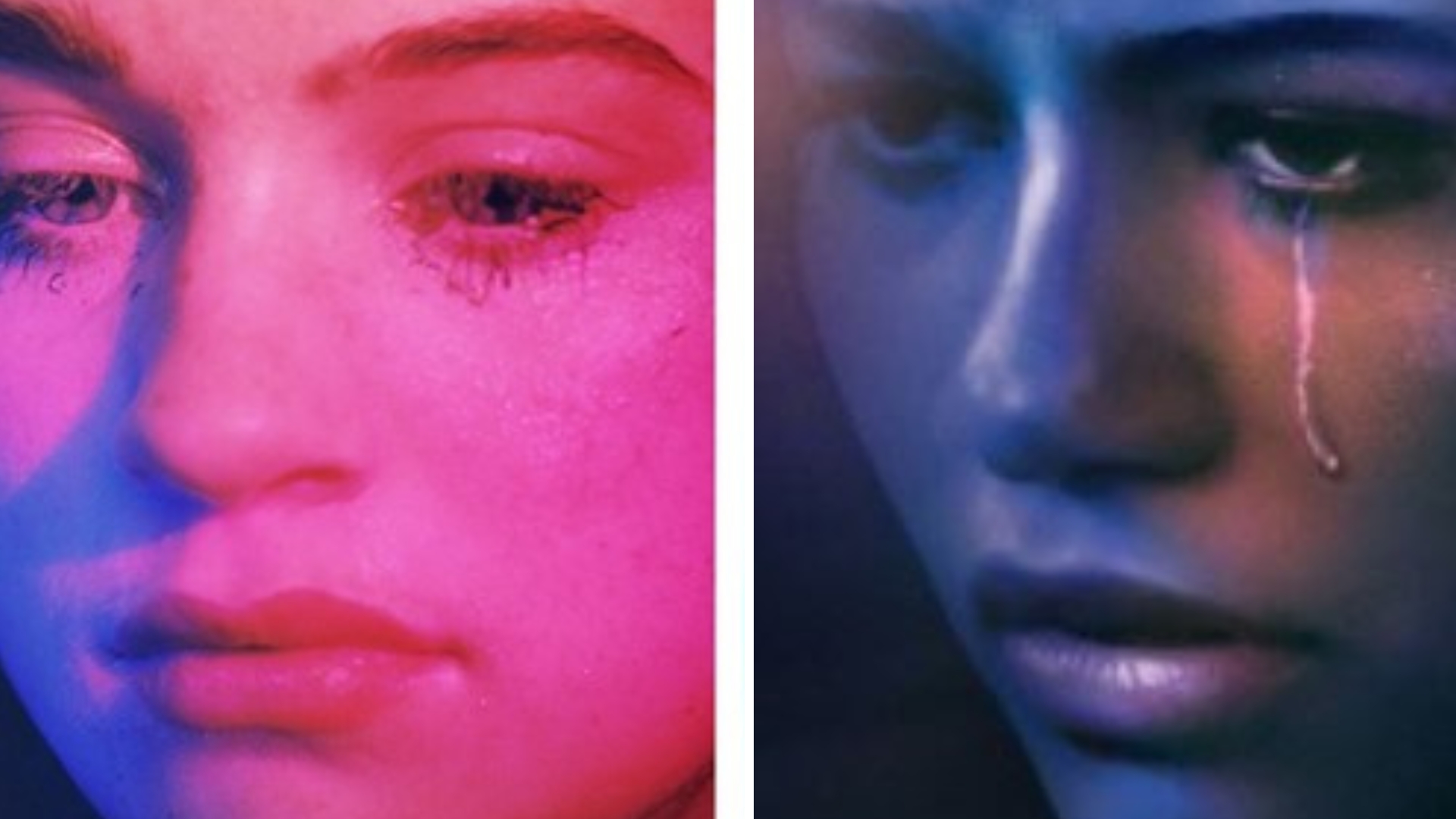 à gauche, une photo de Petra Collins / à droite, une photo de Zendaya dans Euphoria