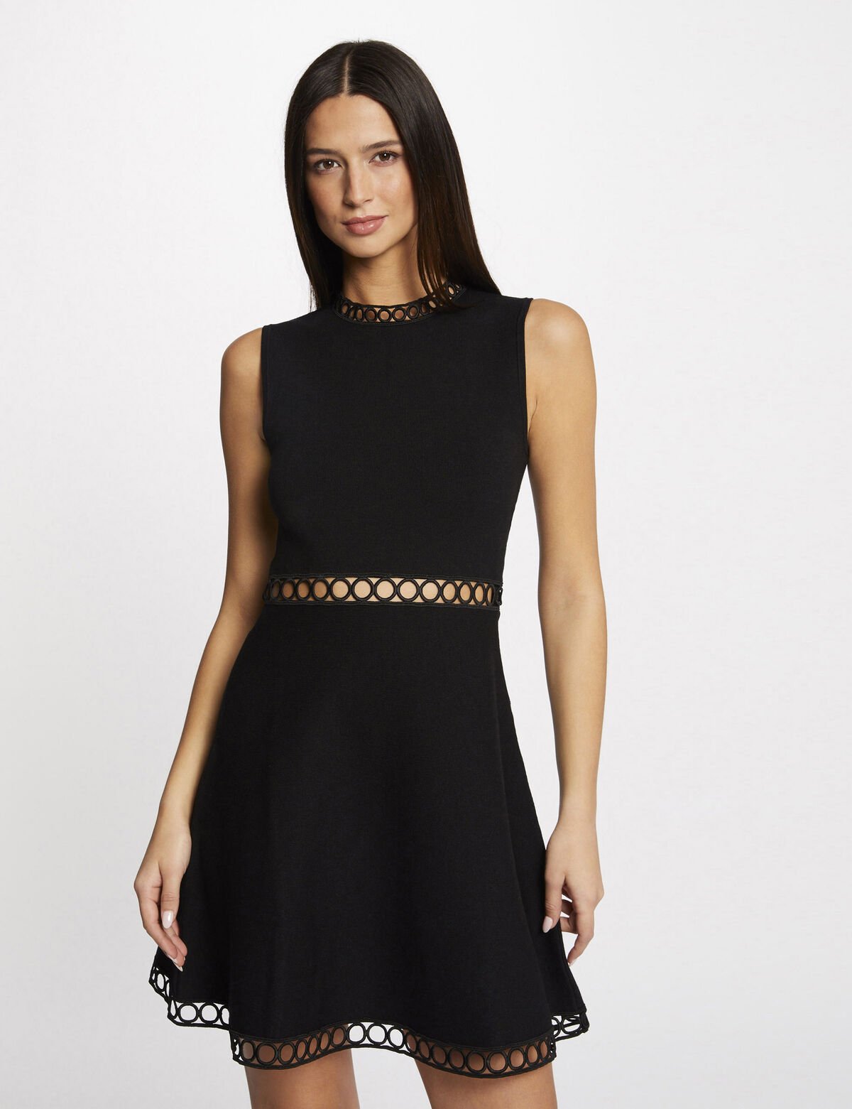 robe-pull-patineuse-bandes-ajourees-noir-femme robe-pull-patineuse-bandes-ajourees-noir-femme