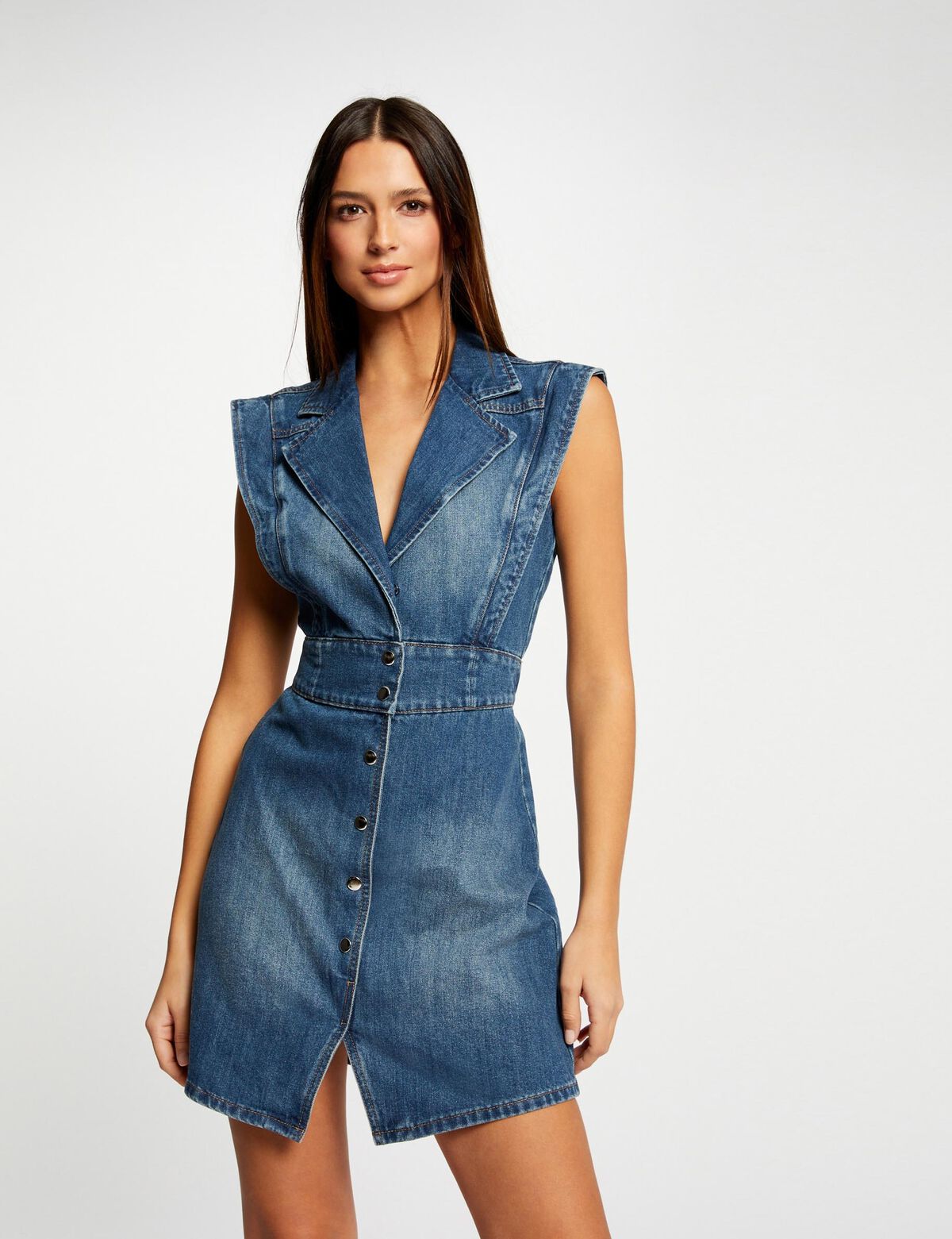 robe-sans-manches-ceintree-jean-stone-femme robe-sans-manches-ceintree-jean-stone-femme
