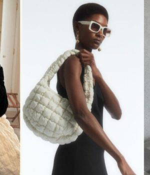 Depuis qu'il a été porté par Jennie du groupe de K-Pop Blackpink, ce sac matelassé en polyester recyclé COS s'arrache comme des petits pains // Source : Capture d'écran Instagram / COS / Capture d'écran TikTok