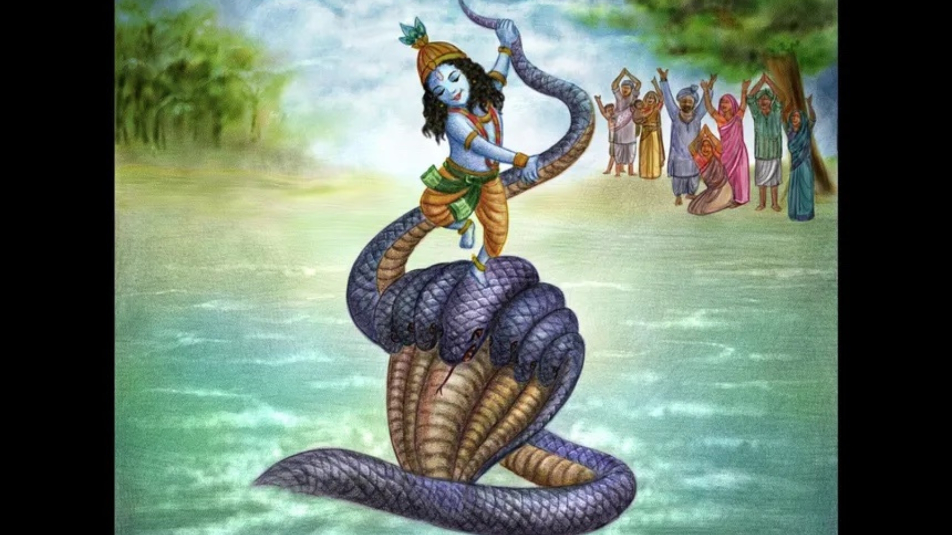 Krishna victorious enhanced - Art Gitanjali Rao