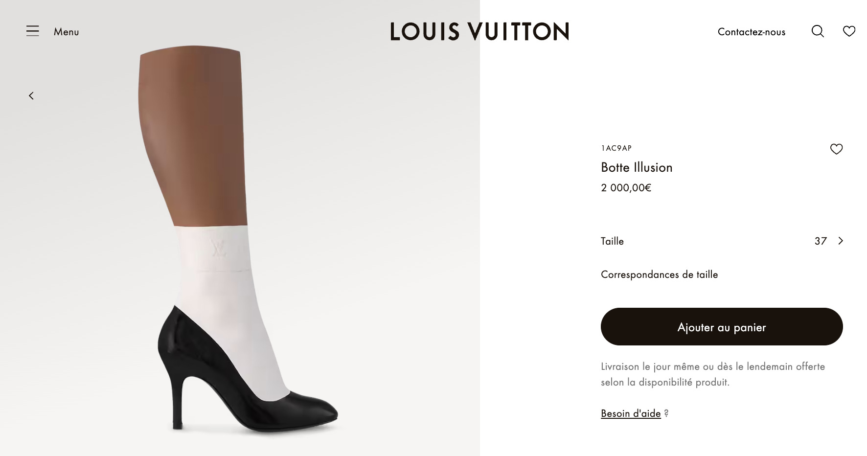 La paire de botte Illusion de Louis Vuitton coûte la bagattelle de 2000 €