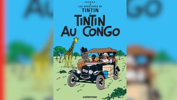 Couverture de l'album original Tintin au Congo // Source : Éditions Casterman