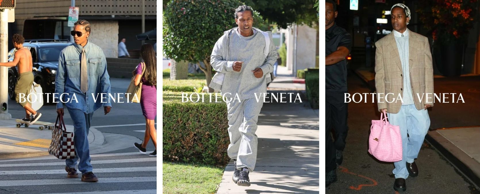 Les récentes photos de street style de A$AP Rocky servent en fait de campagne à la maison de luxe italienne Bottega Veneta