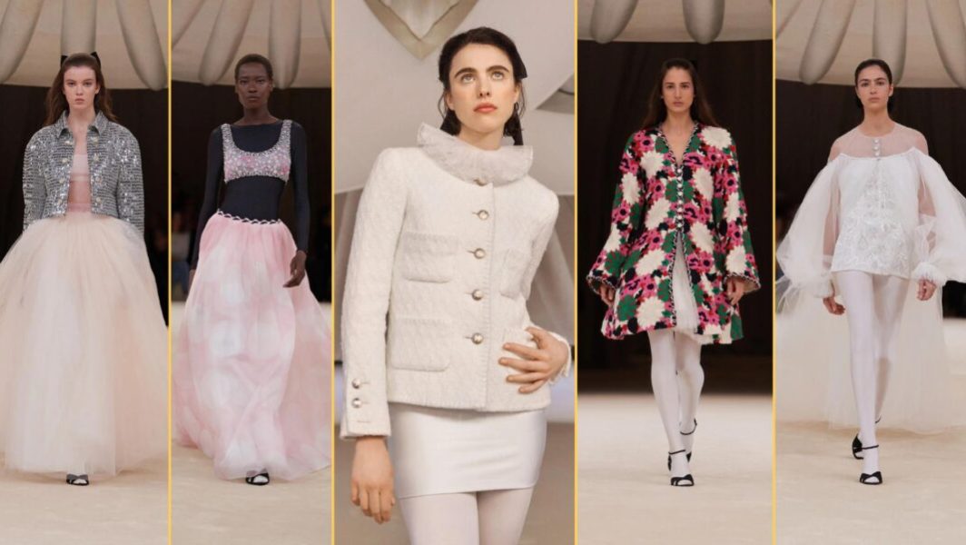 Margaret Qualley a ouvert le défilé Chanel haute couture printemps-été 2024 // Source : Courtesy of Chanel