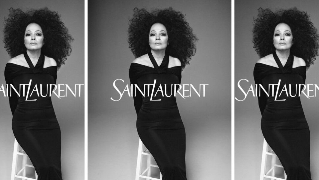 L'actuel directeur artistique de la maison Saint Laurent, Anthony Vaccarello, a choisi la légende vivante Diana Ross comme nouvelle égérie, ici photographiée par David Sims. // Source : Capture d'écran Instagram