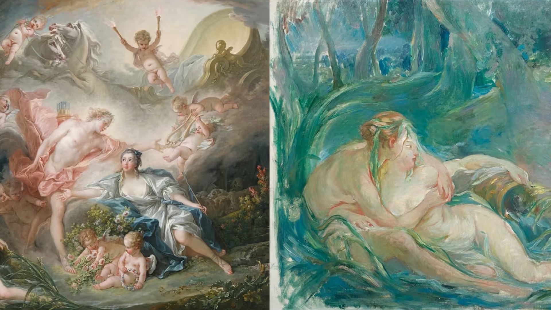 François Boucher (1703-1770), "Apollon révélant sa divinité à la bergère Issé", 1750 © musée des Beaux-Arts, Tours 