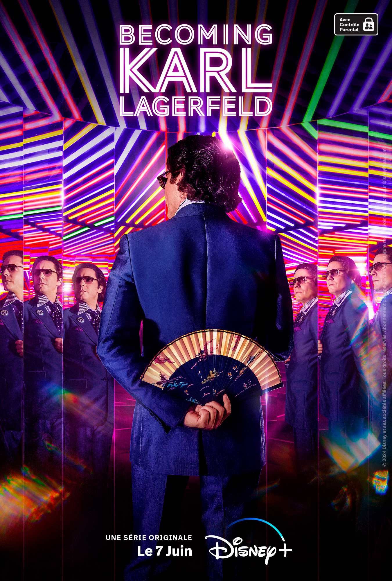 Affiche de la série Becoming Karl Lagerfeld, disponible à partir du 7 avril 2024 sur Disney+ // Source : Disney+