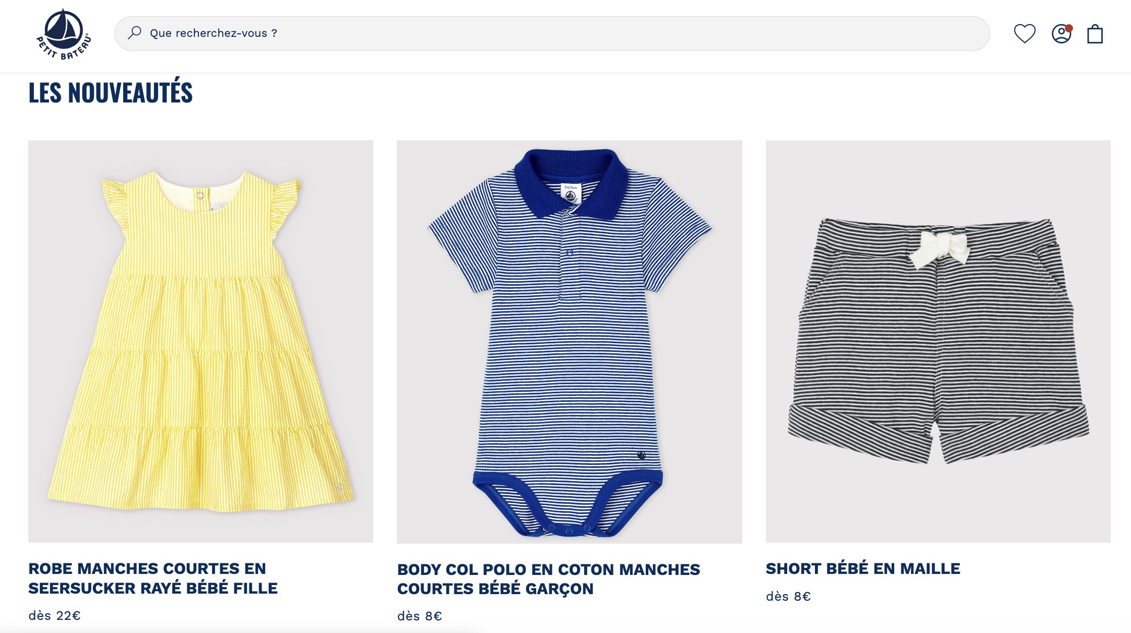 Petit Bateau propose son propre site de vêtements enfant d'occcasion et bébé de seconde main pas cher.