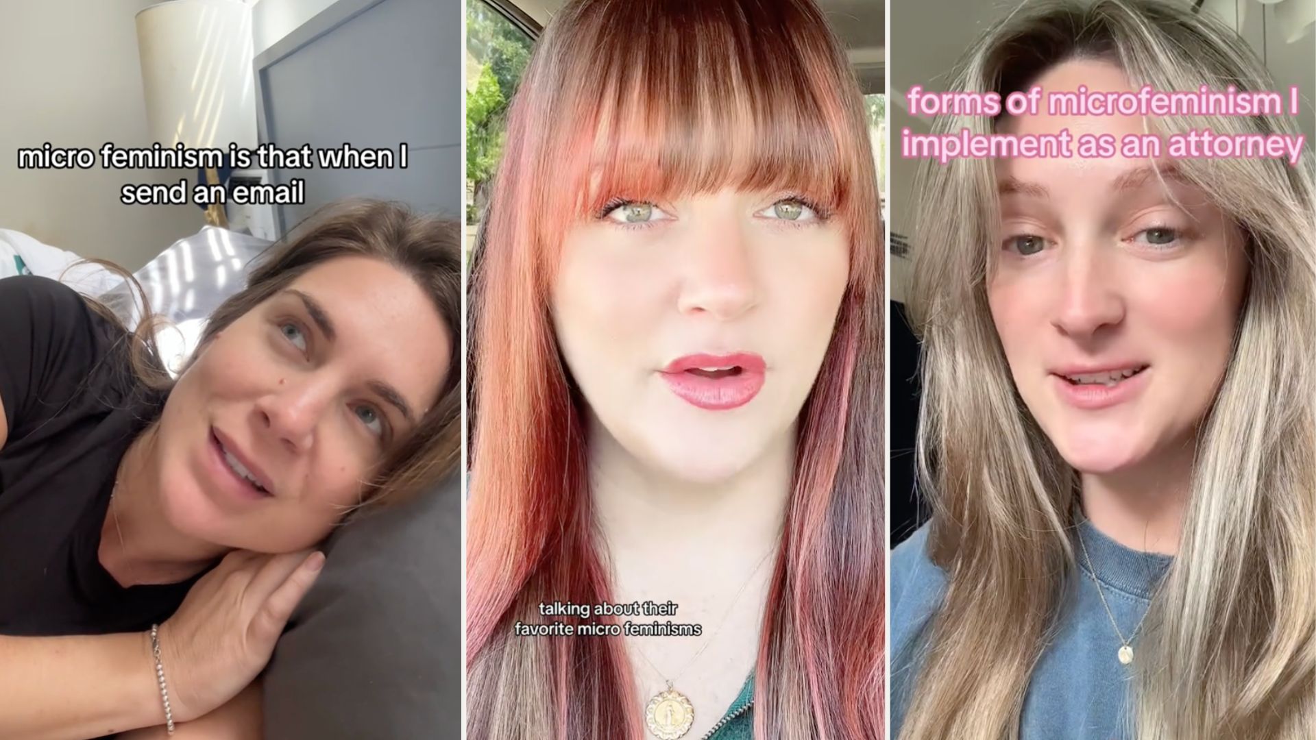 Raconter sur TikTok ses actes contre le sexisme, c’est la dernière tendance du « micro-féminisme » // Source : Captures d'écran TikTok