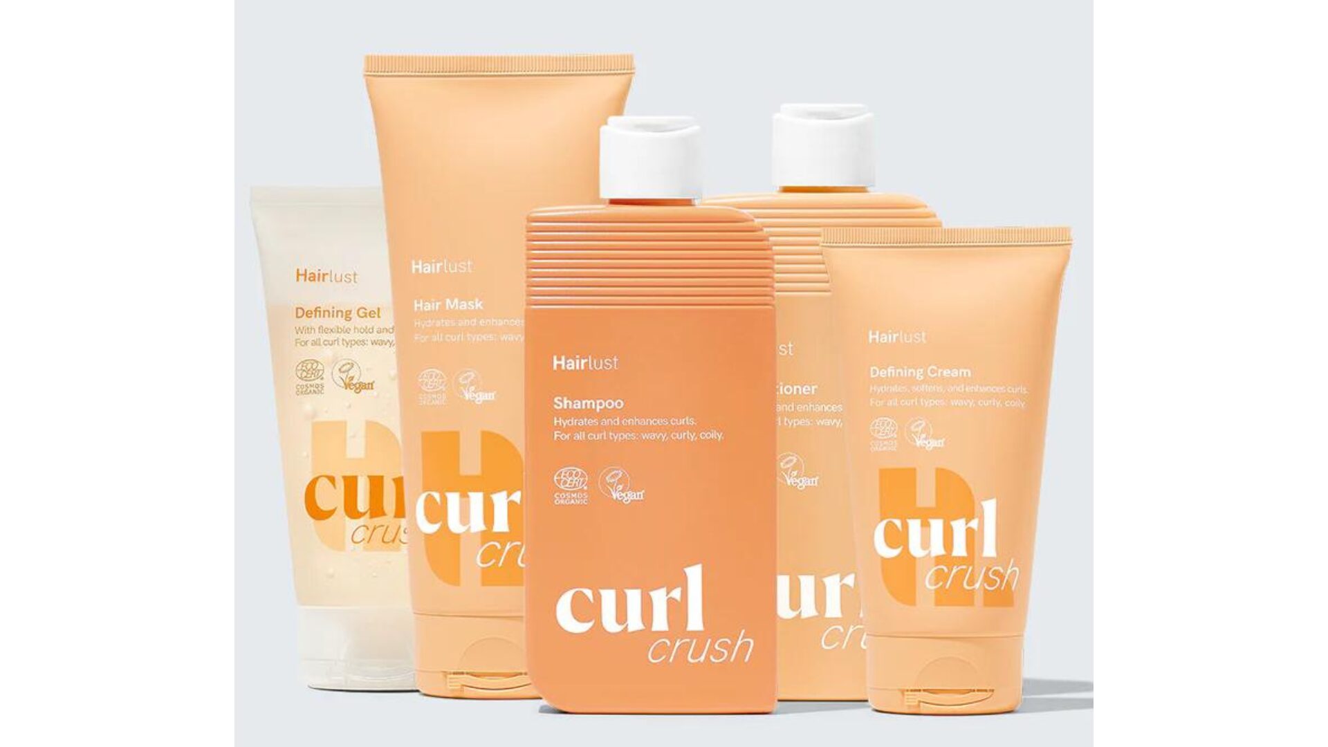 Curly hair should adopt the Hairlust Curl Crush Bundle routine // Source: Hairlust