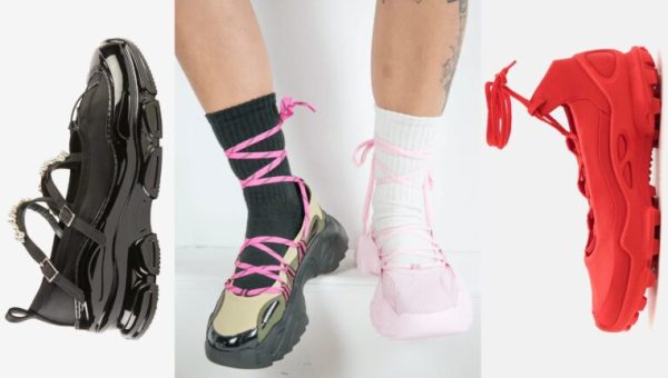 Voici la tendance chaussure la plus clivante du moment, entre la ballerine et la sneaker (Ballet Sneaker) // Source : Simone Rocha / Lazy Oaf / Ecco x Natacha Ramsay-Levi