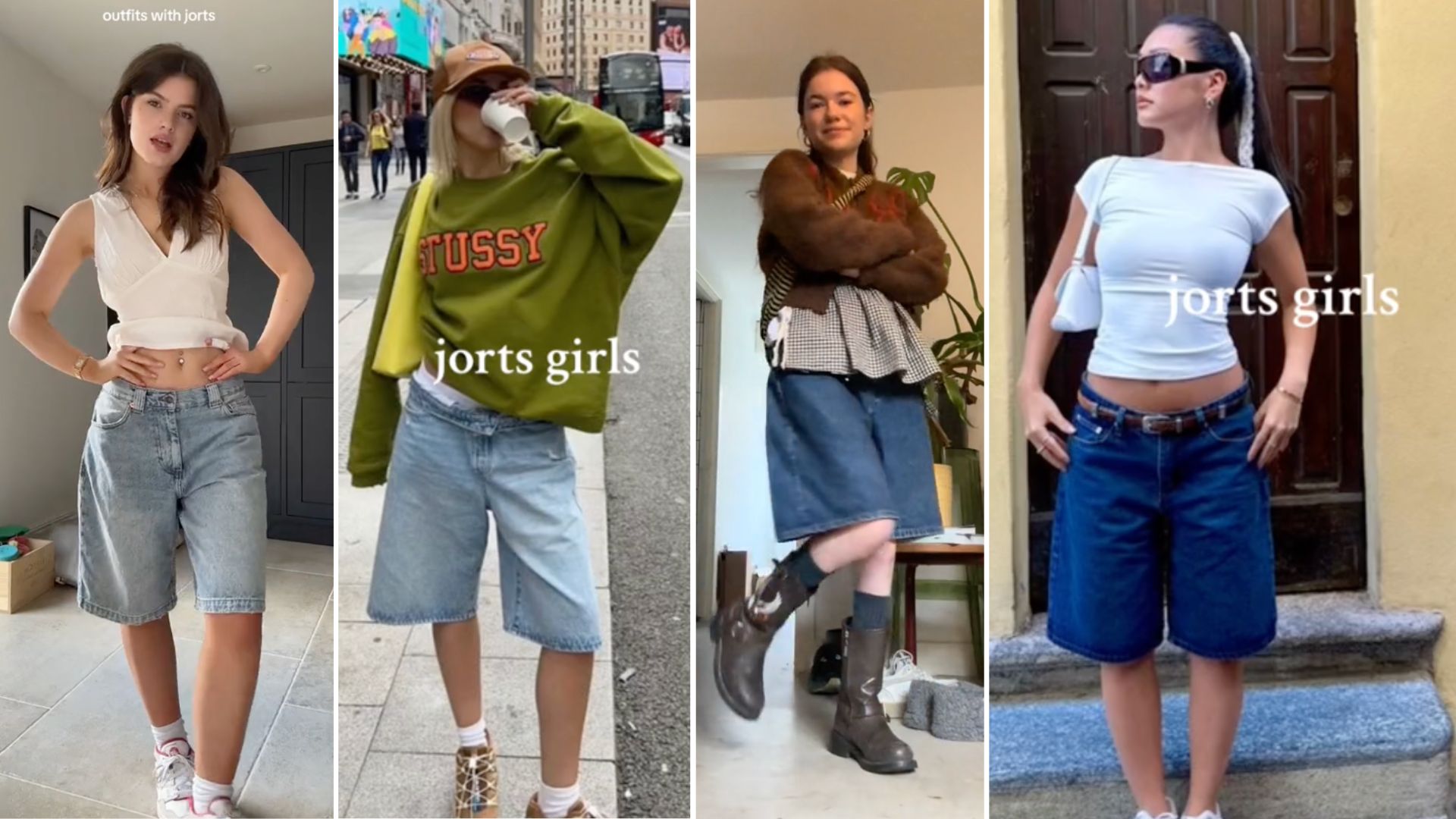 Cette tendance mode du short en jean ample (jorts) s'annonce comme la plus forte de l'été // Source : Captures d'écran TikTok