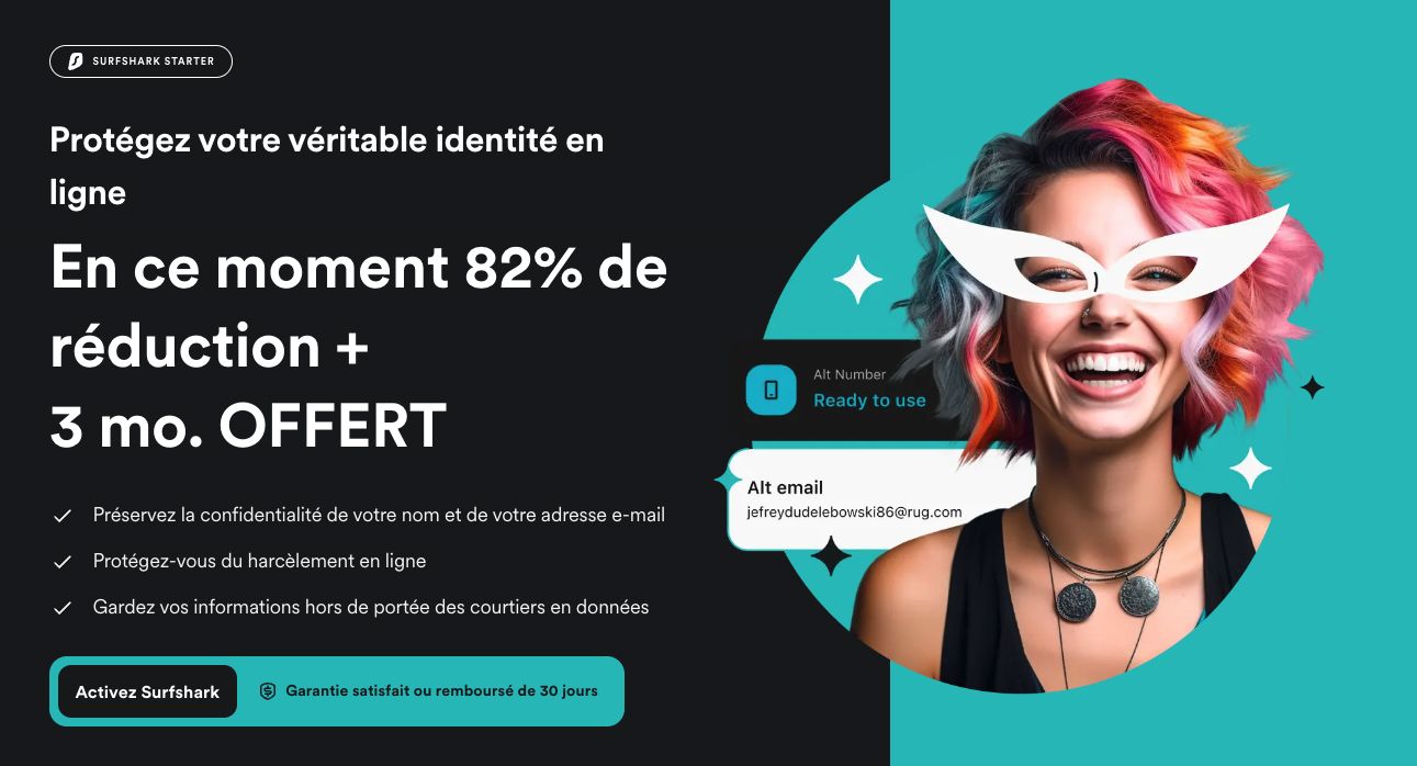 Protégez votre adresse mail sans vous ruiner avec Alternative ID / Crédit : Surfshark