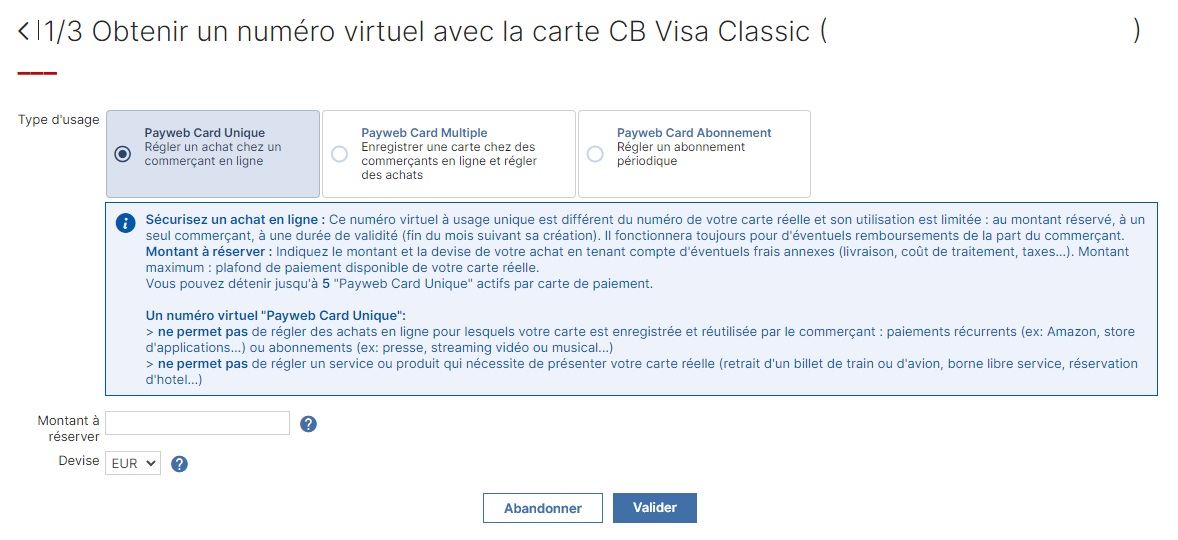 carte virtuelle