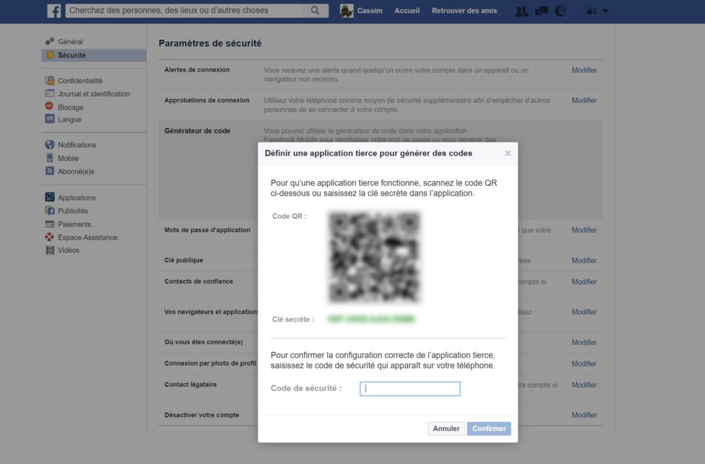 facebook-settings-generateur-de-code