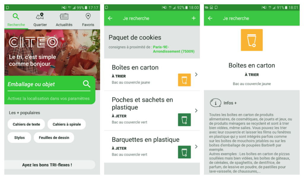 citeo application recyclage