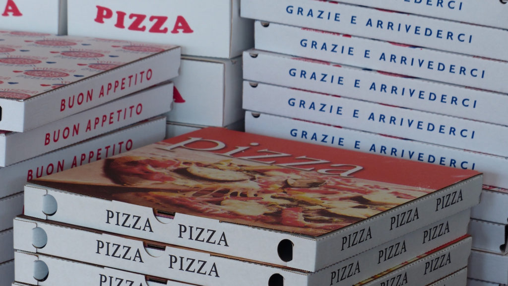 pizza boites junk food