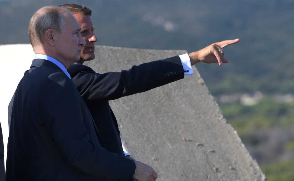 Macron et Poutine au fort de Brégançon, en 2019
