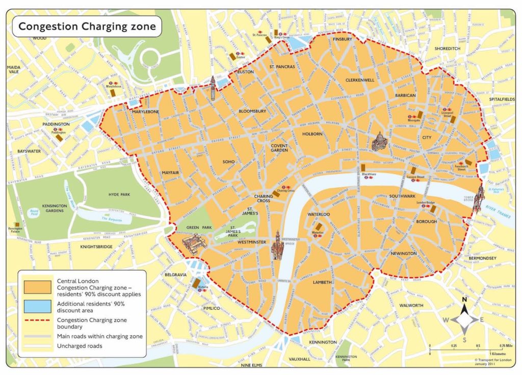 congestion charge londres zone