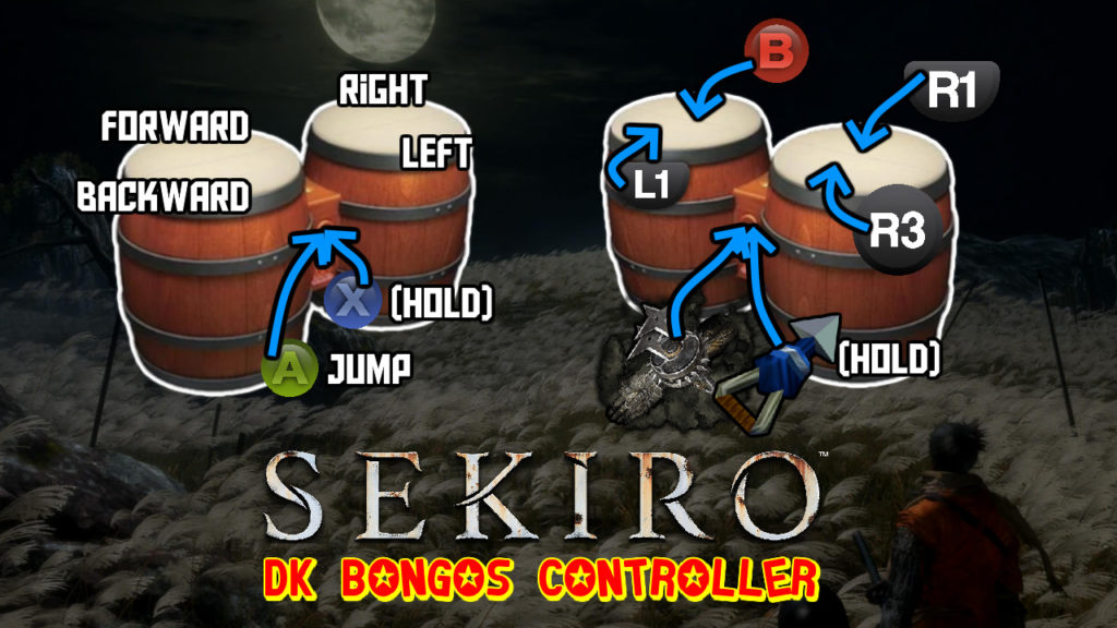 Sekiro avec des manettes Donkey Kong