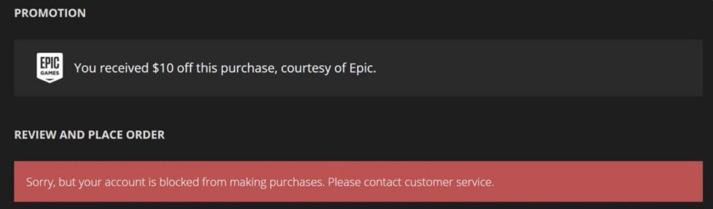epic games store blocage