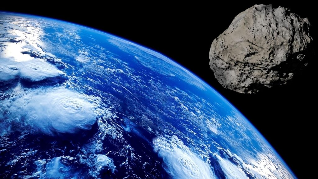 espace terre asteroide heurter choc