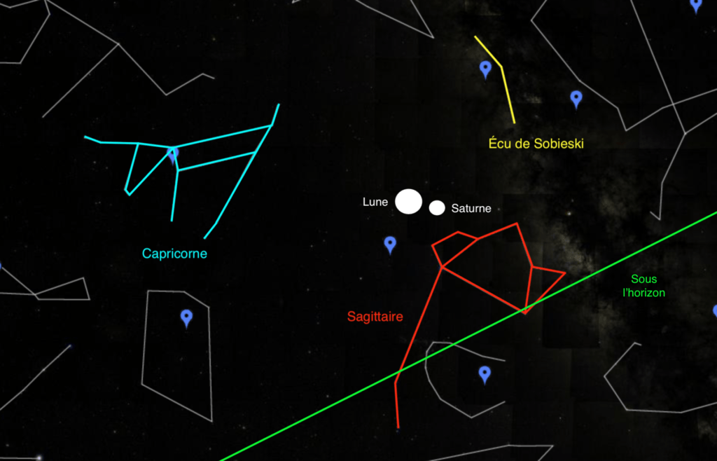 lune saturne espace constellation 8 septembre 2019